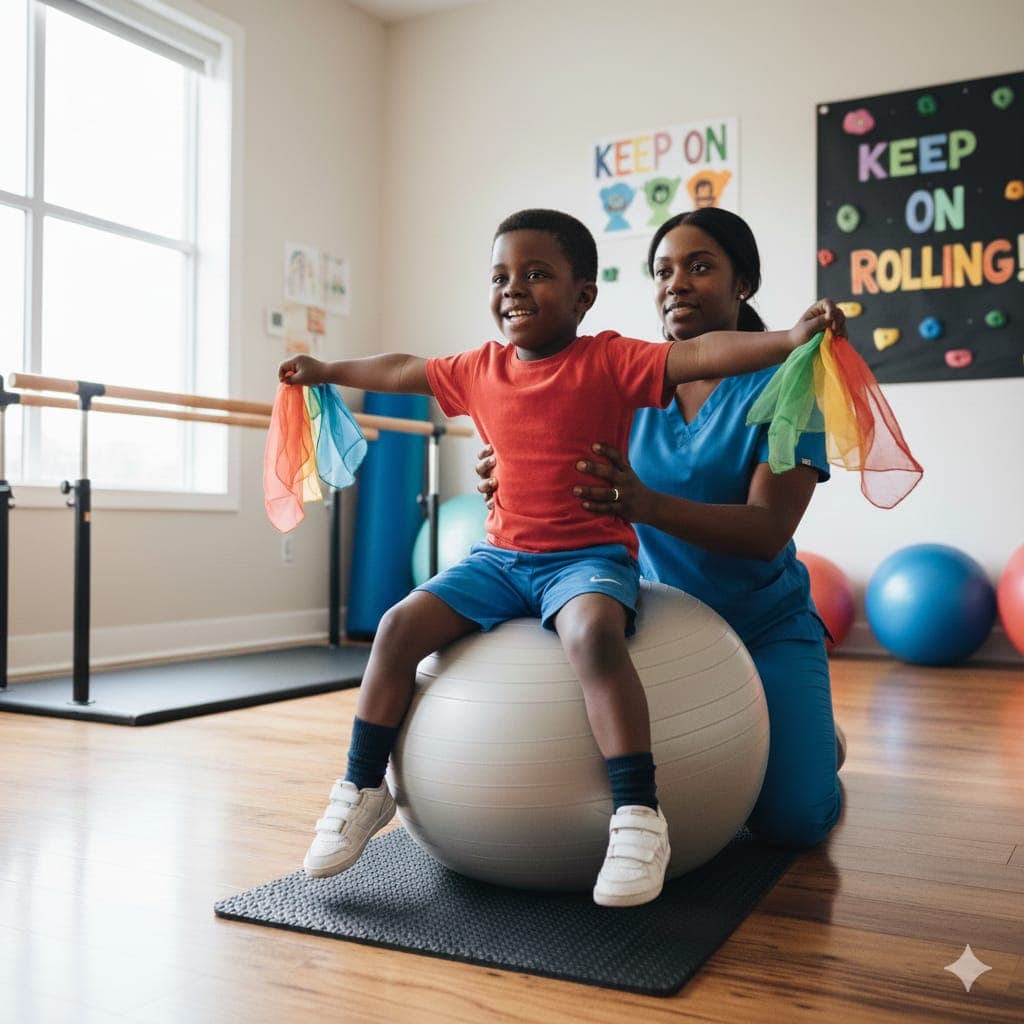 Children playing happily